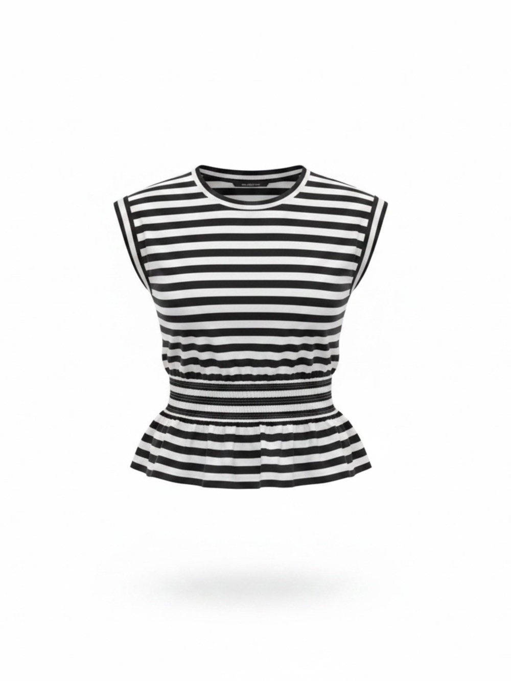 White House Black Market Striped Sleeveless Crop Top